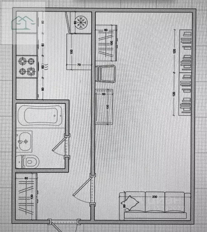 1-к кв. Воронежская область, Воронеж ул. Героев Сибиряков, 87 (30.0 м) - Фото 2