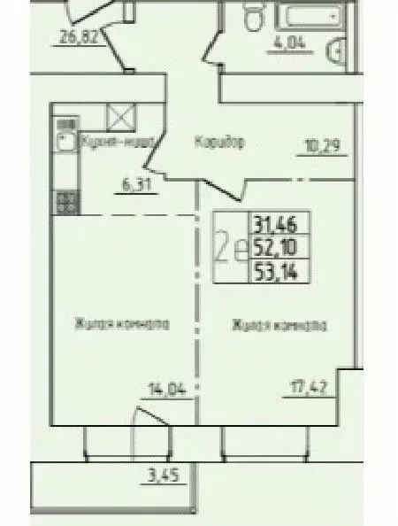 2-к кв. Архангельская область, Северодвинск просп. Труда, 76 (53.14 м) - Фото 0