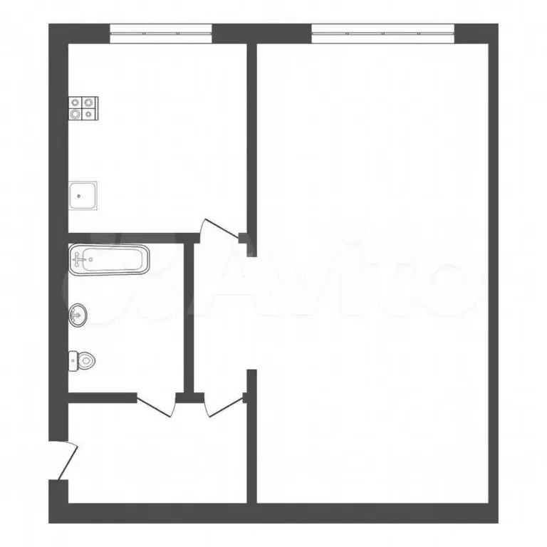 1-к. квартира, 31 м, 5/5 эт. - Фото 0