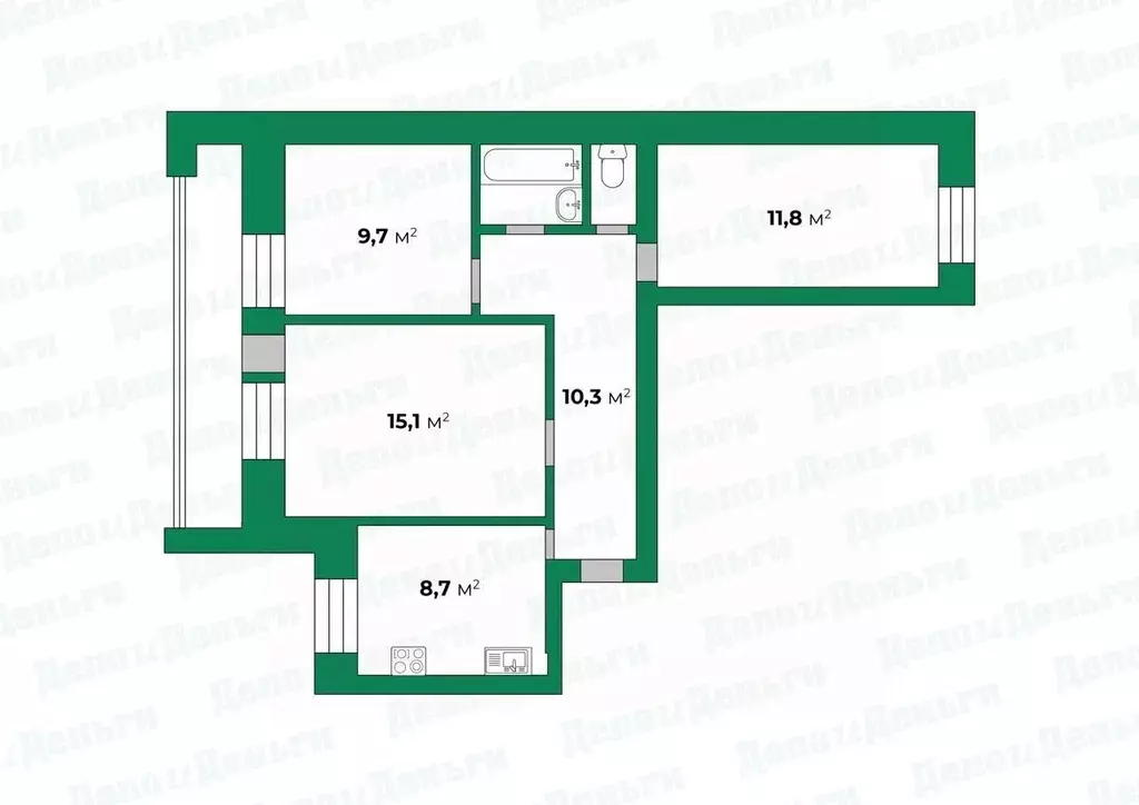 3-к кв. Кировская область, Киров ул. Казанская, 9 (60.0 м) - Фото 2