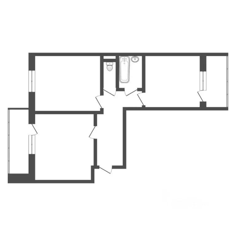 2-к кв. Тюменская область, Тюмень ул. Беляева, 29к1 (62.4 м) - Фото 2