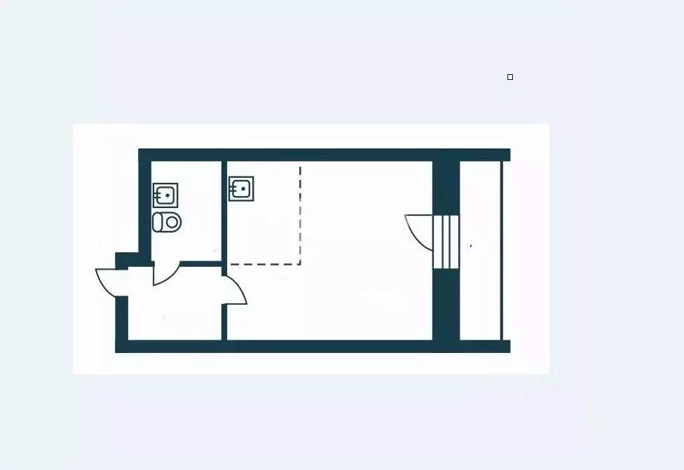 Студия Новосибирская область, Новосибирск ул. Одоевского, 1/8 (20.1 м) - Фото 2