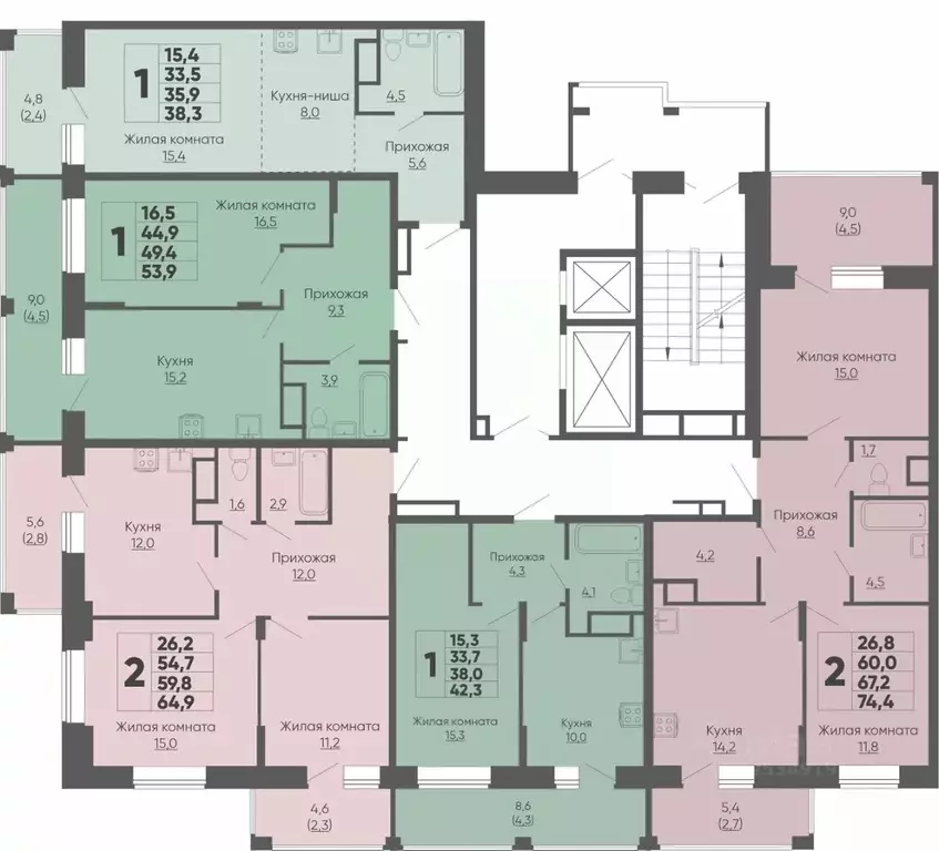 2-к кв. Чувашия, Чебоксары ул. Академика РАН Х.М. Миначева, 2 (74.4 м) - Фото 2
