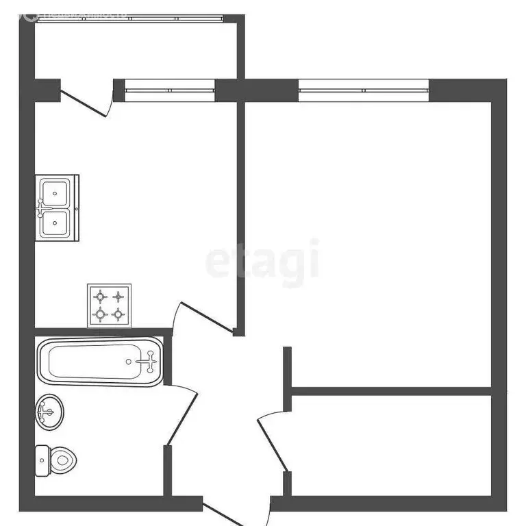 1-комнатная квартира: Колпино, Загородная улица, 45к4 (32.6 м) - Фото 0