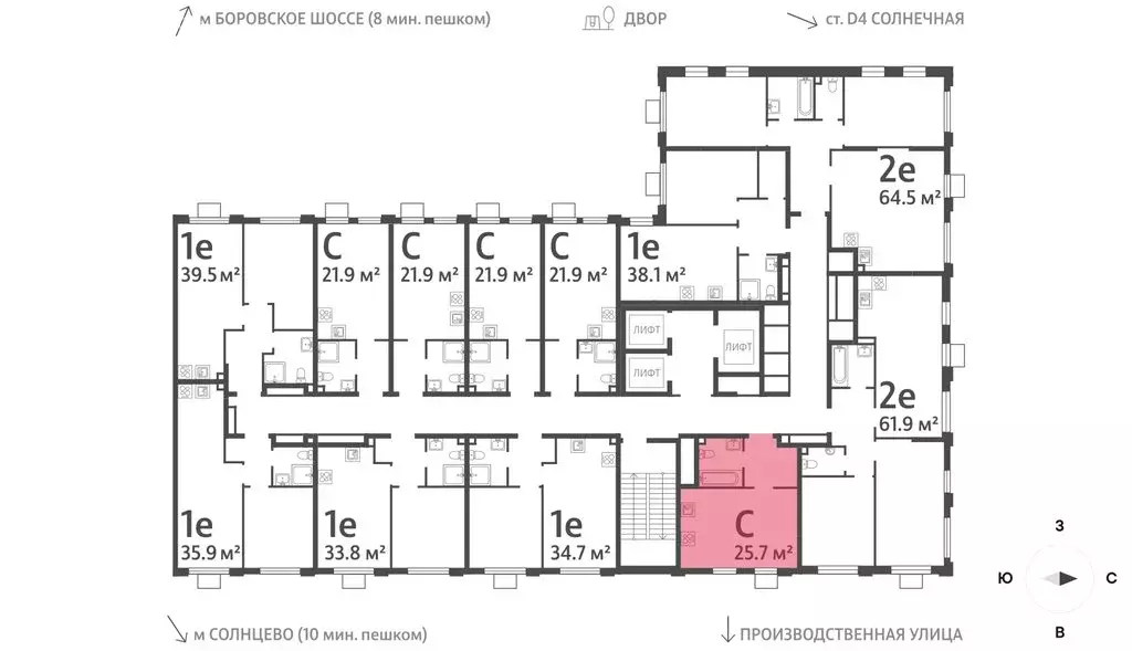 Квартира-студия: Москва, ЖК Лучи, 2-й этап, к8 (25.7 м) - Фото 2