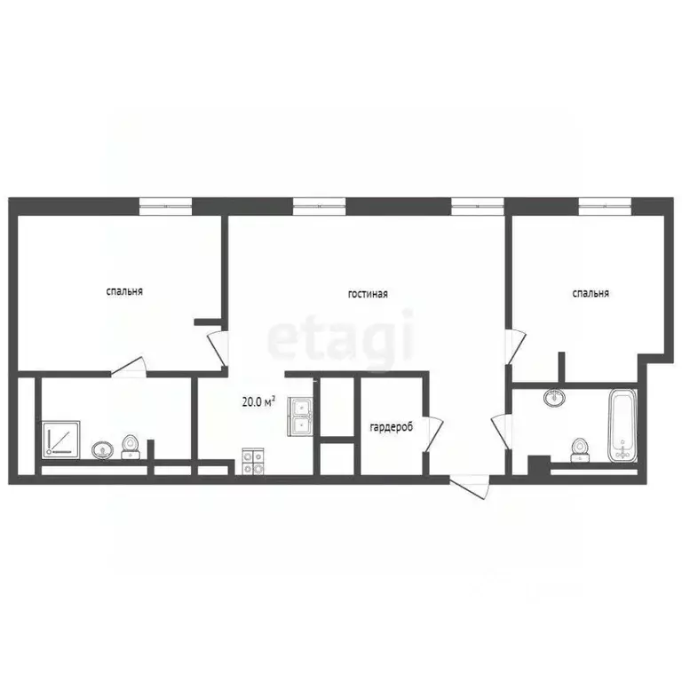 3-к кв. Москва ул. Машкова, 13С1 (70.0 м) - Фото 1