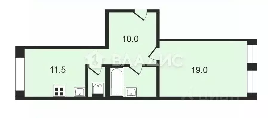 1-к кв. Санкт-Петербург, Санкт-Петербург, Пушкин бул. Алексея ... - Фото 2