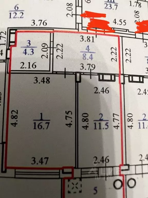 1-к кв. Чувашия, Чебоксары Ярмарочная ул., 7к2 (44.0 м) - Фото 2