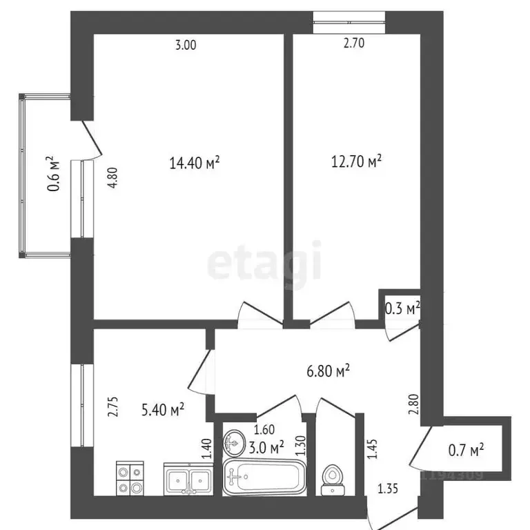 2-к кв. Мордовия, Саранск Советская ул., 57 (43.3 м) - Фото 1