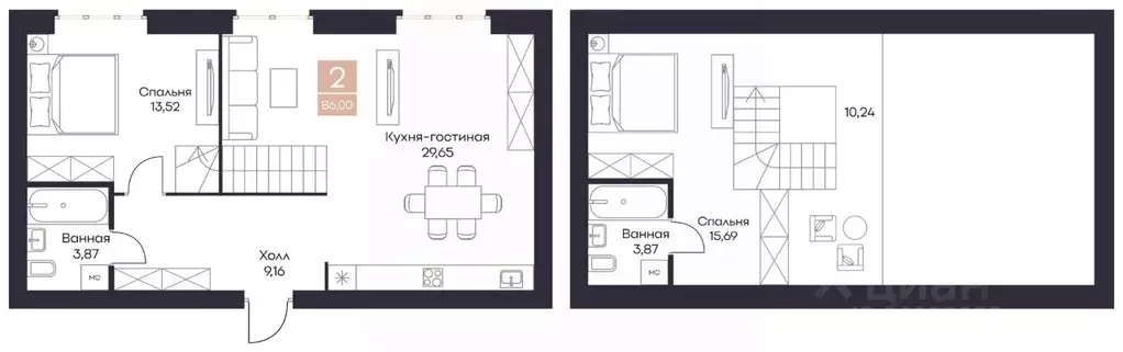 2-к кв. рязанская область, рязанский район, полянское с/пос, с. поляны . - Фото 0