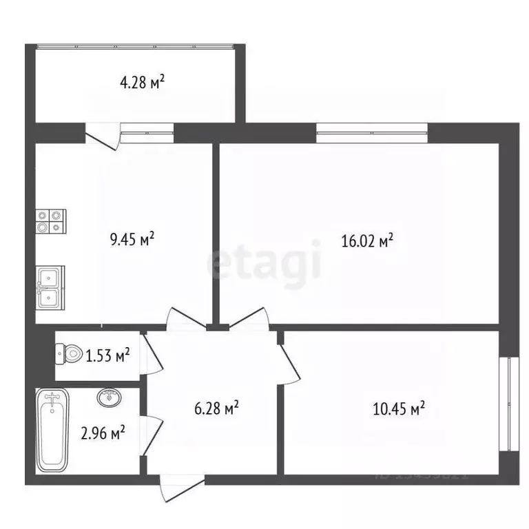 2-к кв. Марий Эл, Йошкар-Ола пер. Лени Голикова, 9 (52.27 м) - Фото 2