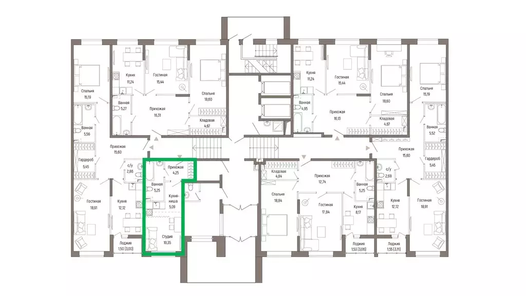 Продаётся квартира-студия, 24.94 м - Фото 1