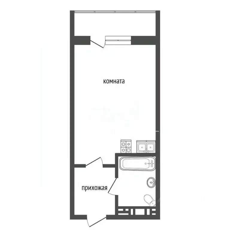 Студия Краснодарский край, Анапа Рождественская ул., 55к1 (28.3 м) - Фото 1