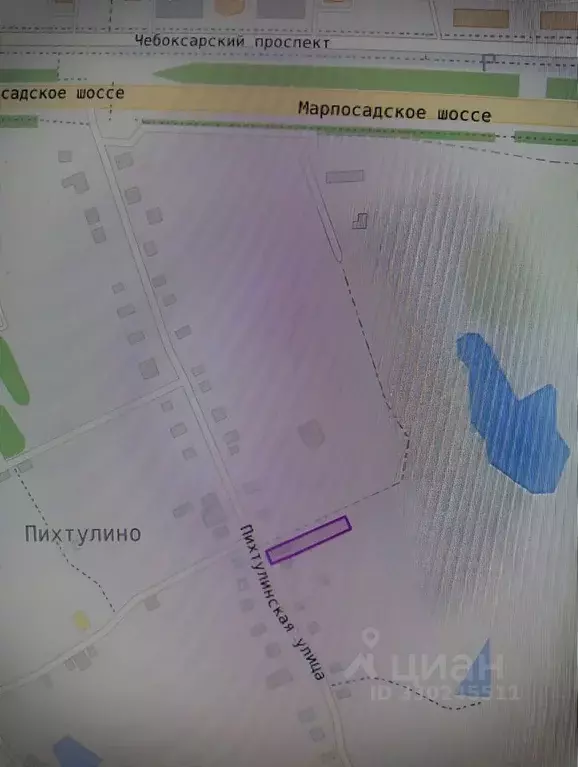 Участок в Чувашия, Чебоксарский муниципальный округ, д. Пихтулино ул. ... - Фото 2
