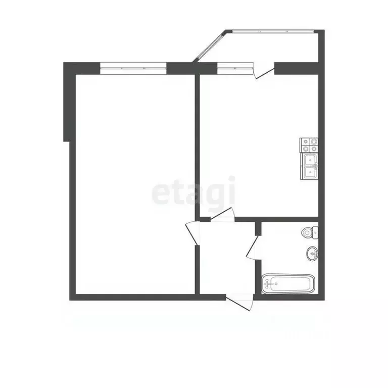 1-к кв. Тюменская область, Тюмень ул. Обдорская, 3 (41.6 м) - Фото 1