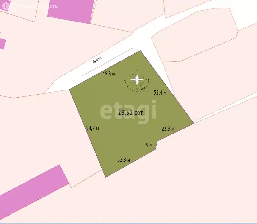 Участок в Тульский, Шоссейная улица (28.31 м) - Фото 0