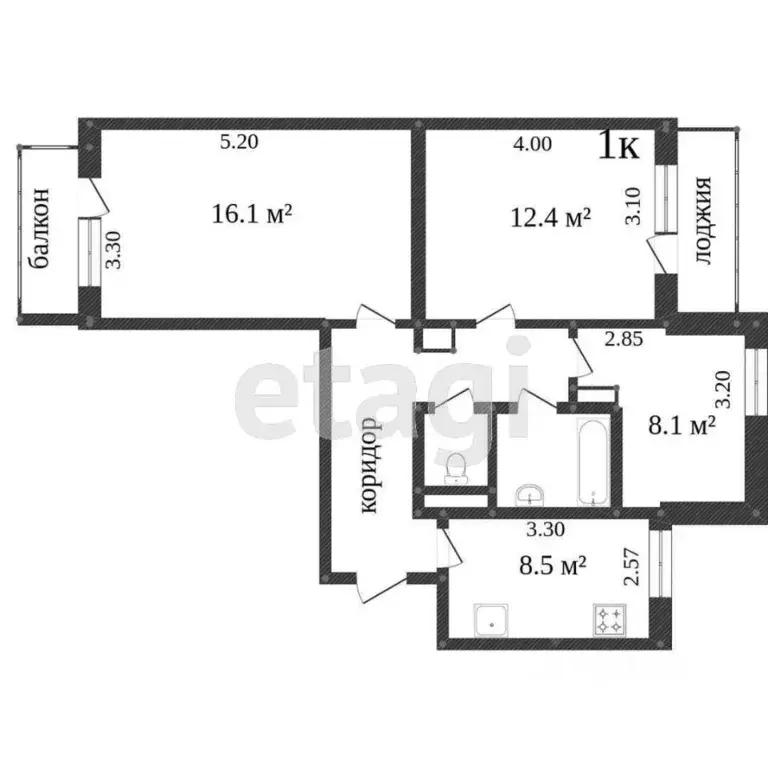 3-к кв. Белгородская область, Белгород просп. Ватутина, 22а (60.5 м) - Фото 1