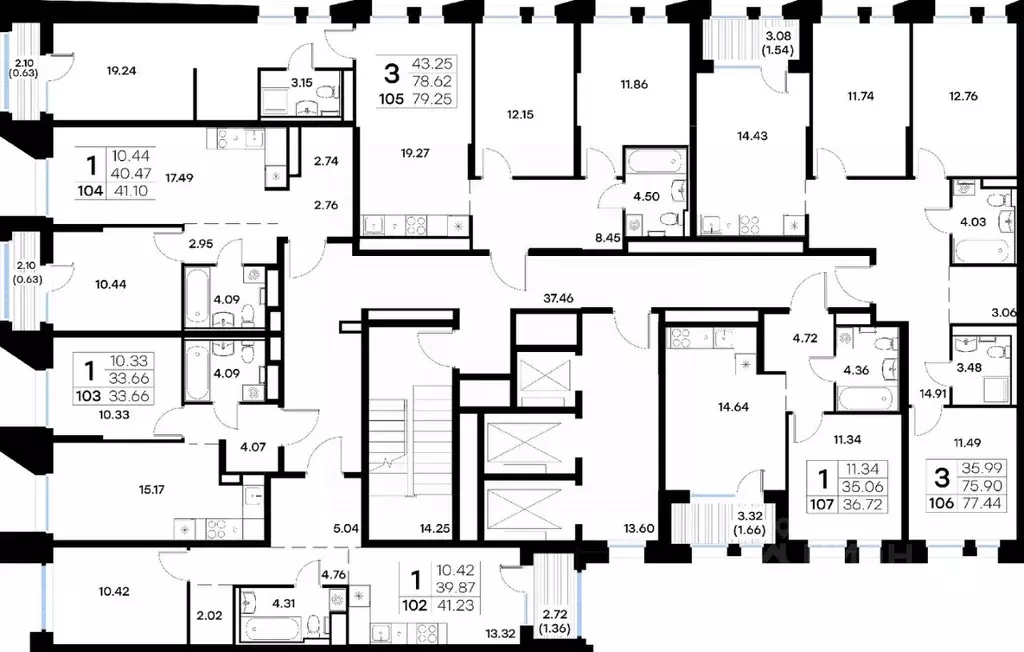 3-к кв. Татарстан, Казань ул. Профессора Мухамедьярова (77.44 м) - Фото 2