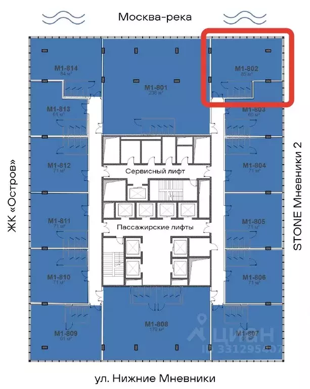 Офис в Москва ул. Нижние Мневники, 37АС17 (85 м) - Фото 2