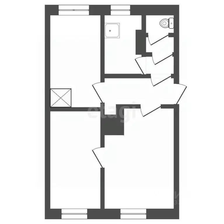 3-к кв. Вологодская область, Великий Устюг ул. Шумилова, 38/1 (49.3 м) - Фото 2