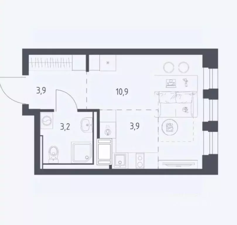 Студия Московская область, Мытищи пер. 1-й Стрелковый, 5 (21.2 м) - Фото 2