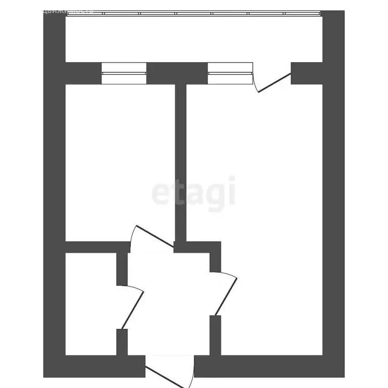 1-комнатная квартира: Ишим, улица Карла Маркса, 77Г (34.7 м) - Фото 1