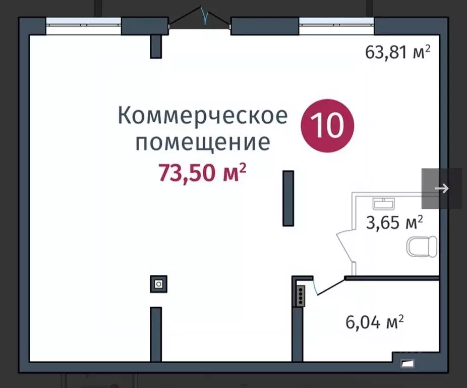 торговая площадь в тюменская область, тюмень ул. луначарского, 20 (74 . - Фото 1