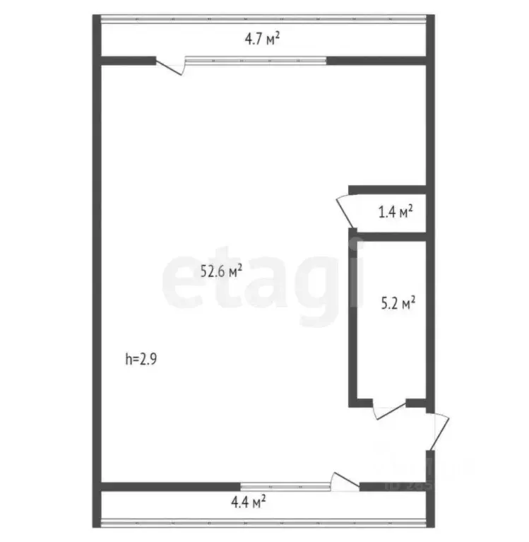 1-к кв. Севастополь ул. Адмирала Фадеева, 18 (60.0 м) - Фото 2