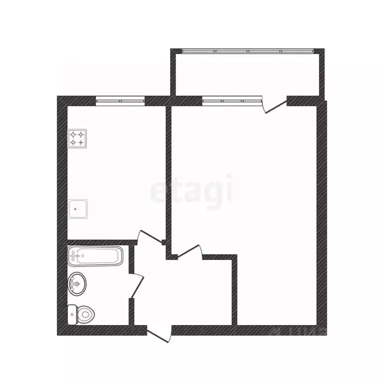 1-к кв. Костромская область, Кострома Рабочий просп., 48 (33.9 м) - Фото 2