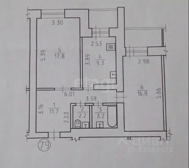 2-к кв. Удмуртия, Ижевск ул. 40 лет Победы, 122 (61.1 м) - Фото 2