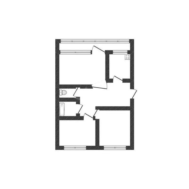 3-комнатная квартира: Валуйки, улица Калинина, 39А (58 м) - Фото 1