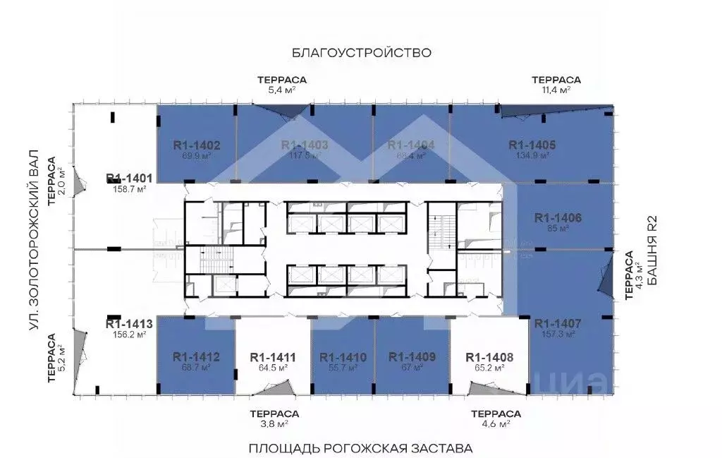 Офис в Москва ул. Золоторожский Вал, 11С1 (162 м) - Фото 1