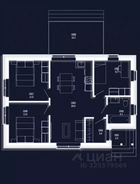 Дом в Татарстан, Зеленодольский район, Айшинское с/пос, с. Ильинское  ... - Фото 2