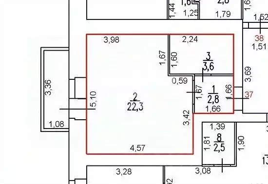 Студия Вологодская область, Вологда ул. Гагарина, 72 (28.7 м) - Фото 1