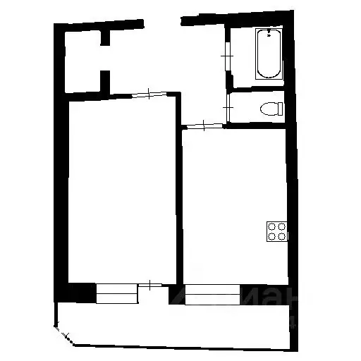 1-к кв. Санкт-Петербург ул. Шелгунова, 7к2 (35.3 м) - Фото 2