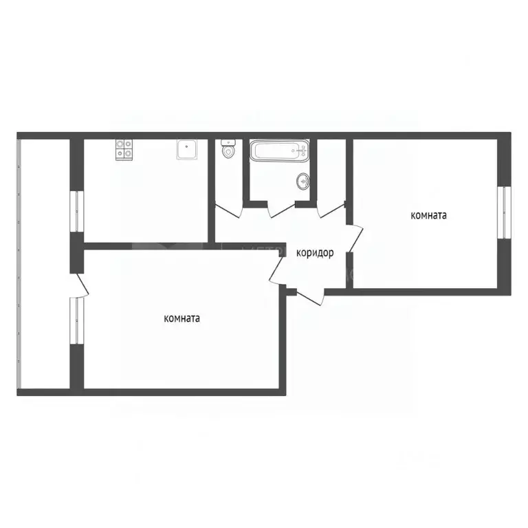 2-к кв. Тюменская область, Тюмень Парфеново мкр, ул. Тимуровцев, 30 ... - Фото 2