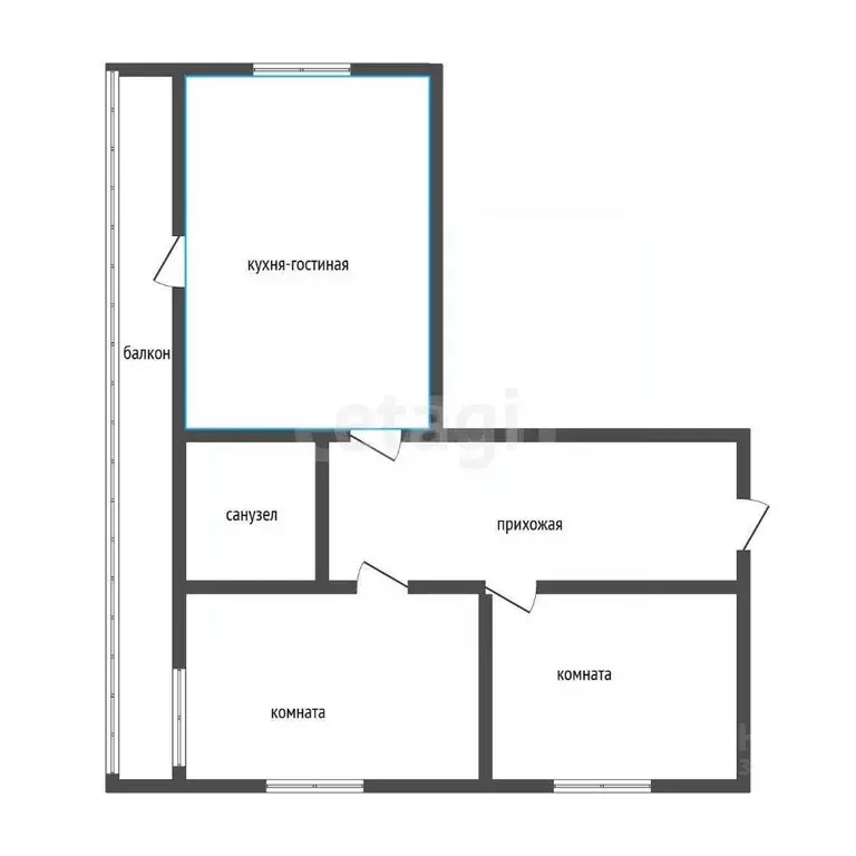 2-к кв. Курганская область, Курган Сибирская ул., 16 (63.5 м) - Фото 2