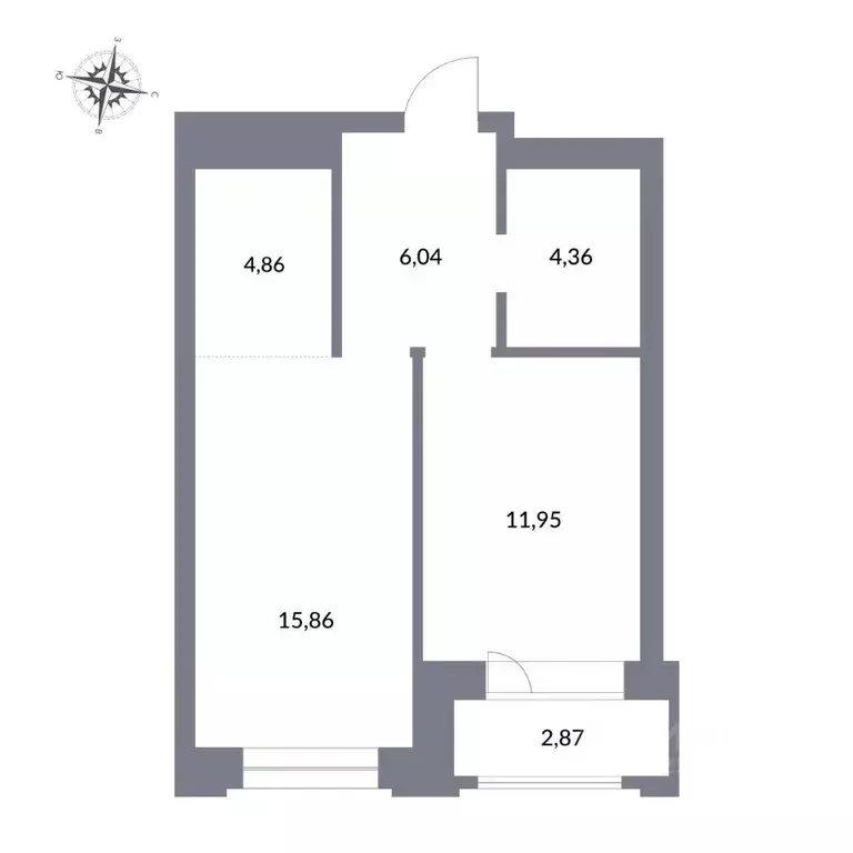 2-к кв. Новосибирская область, Новосибирск ул. Державина, 50 (46.1 м) - Фото 1