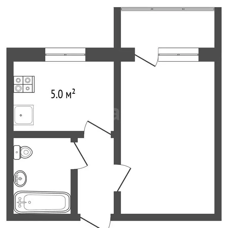 1-комнатная квартира: Камышлов, улица Жукова, 51А (37 м) - Фото 1