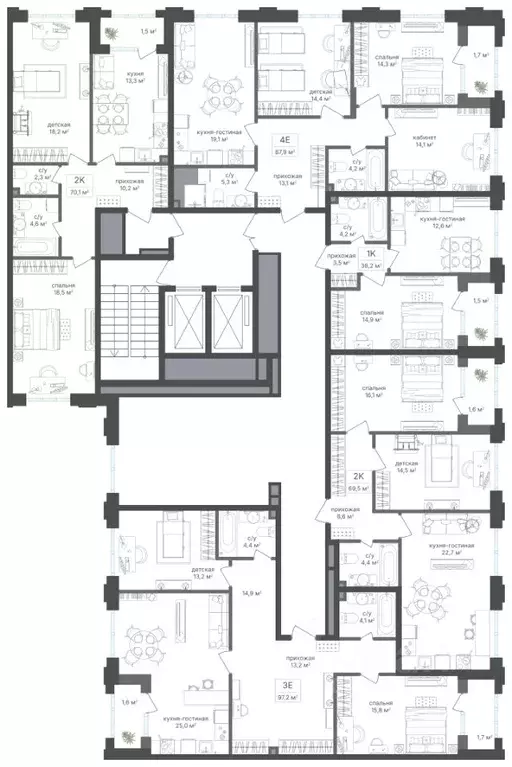 2-к кв. Москва Михалковская ул., 48к1 (93.9 м) - Фото 1