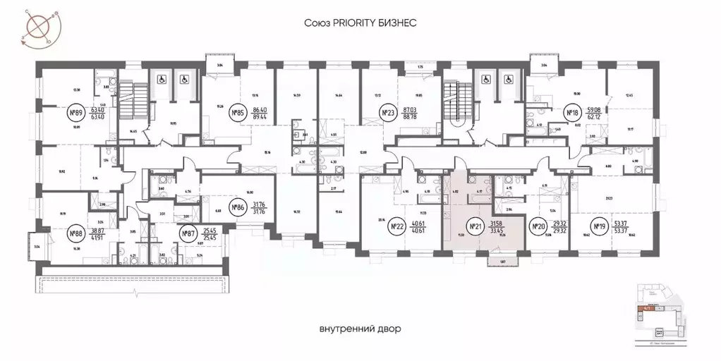 1-к кв. Иркутская область, Иркутск Макс жилой комплекс (33.45 м) - Фото 2
