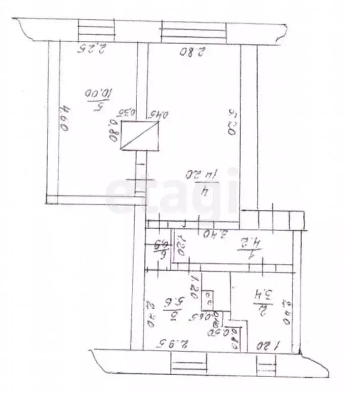 2-комнатная квартира: Нерчинск, улица Достовалова, 14 (38.3 м) - Фото 1