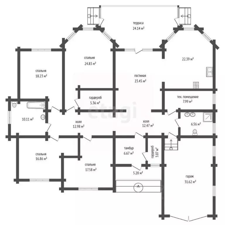 Дом в Тюменская область, Тюменский район, с. Чикча ул. Мусы Джалиля ... - Фото 2