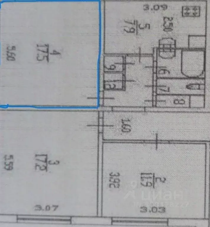 Комната Санкт-Петербург ул. Ярослава Гашека, 7К1 (17.5 м) - Фото 1