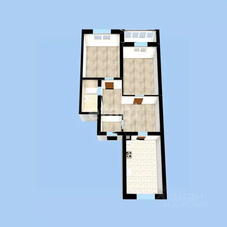 3-к кв. Башкортостан, Уфа ул. Зайнаб Биишевой, 5/1 (93.0 м) - Фото 2