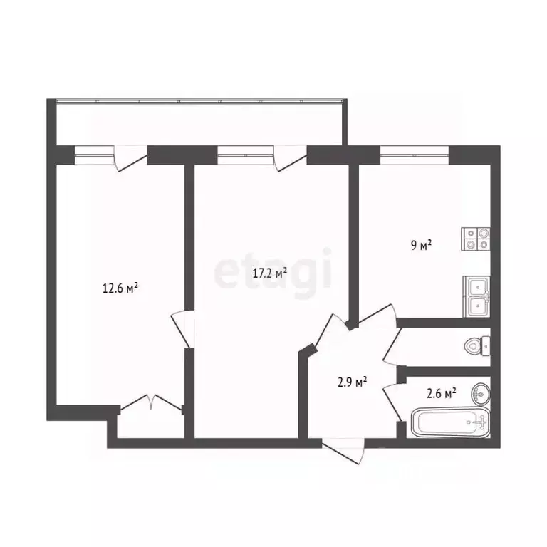 2-к кв. Москва Фрязевская ул., 15К3 (47.0 м) - Фото 2