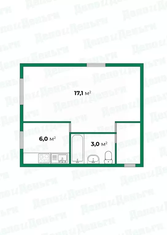 1-к кв. Кировская область, Киров ул. Свердлова, 30а (30.3 м) - Фото 0