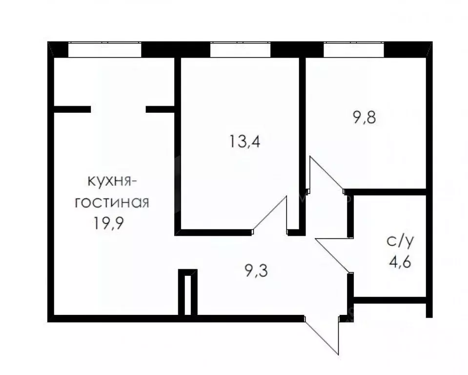 2-к кв. Тюменская область, Тюмень ул. Газовиков, 73к4 (56.5 м) - Фото 1