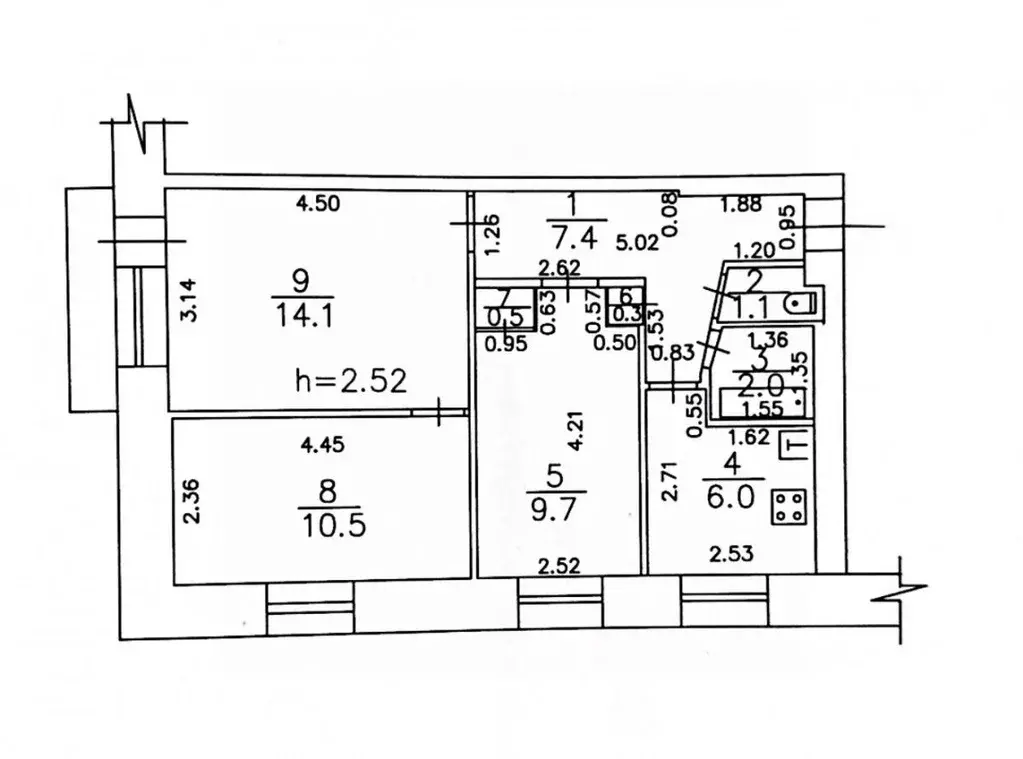 3-к кв. Кировская область, Киров ул. Молодой Гвардии, 74 (52.0 м) - Фото 1