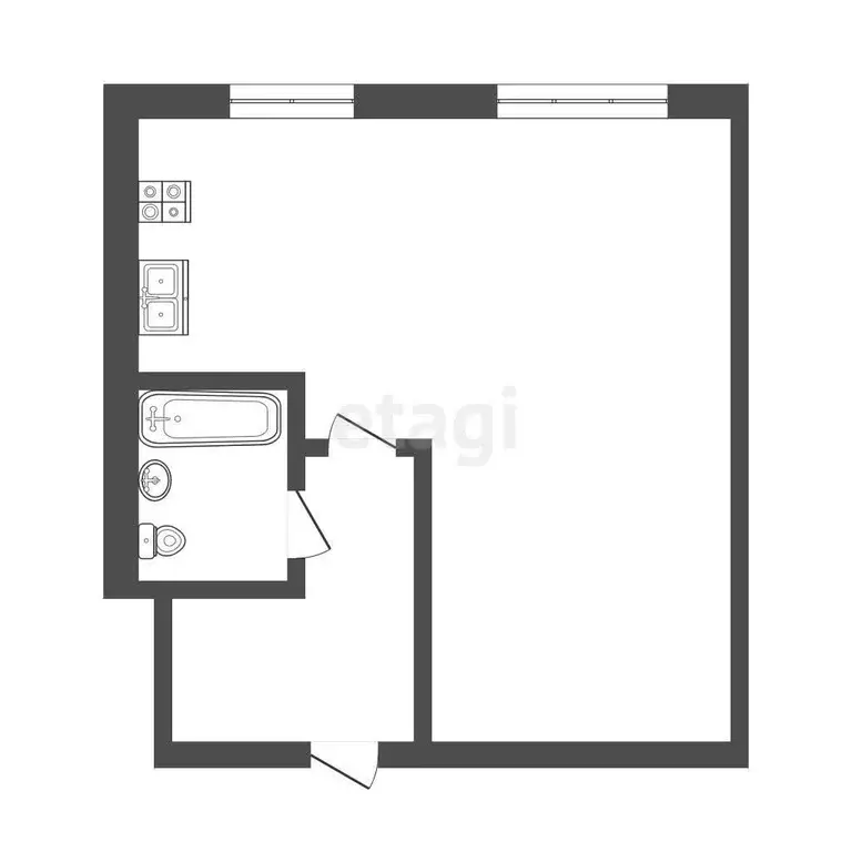Квартира, 1 комната, 21 м - Фото 1